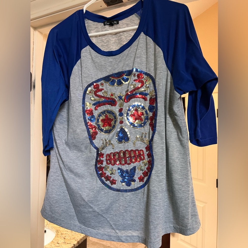Sequence sugar skull shirt